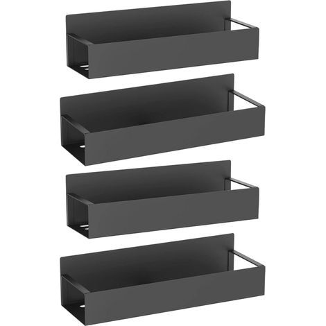 Étagère à Épices, Lot de 4 étagères magnétiques à épices pour réfrigérateur , étagères de rangement pour l'organisation et le rangement de la cuisine (1/5)