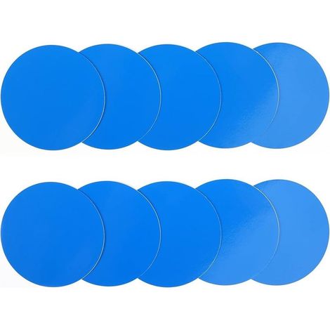 10 PièCe Rustine Piscine sous l'eau Gonflable pour Spa Matelas Piscine Bouee, PVC Kit Reparation Liner Piscine Matelas Gonflable Tente, Colle pour Liner Piscine -(Tour, Auto-AdhéSifs) (1/5)