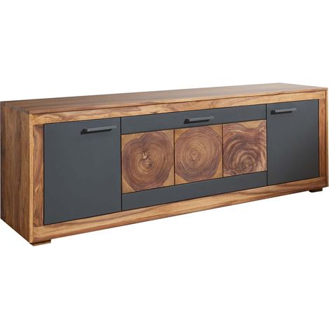 TV-Board Sheesham 178x46x62 gebeizt TURIN 07