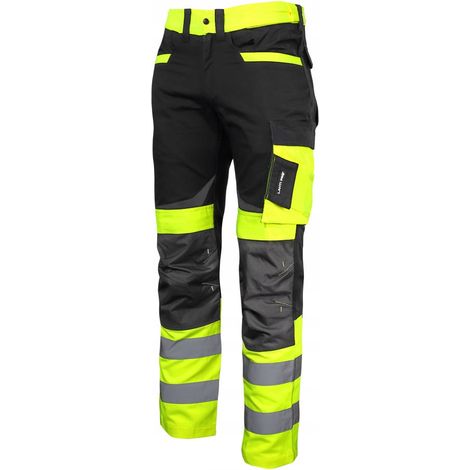 Pantaloni ad alta visibilità neri e gialli, "XL", CE, lahti (1/2)