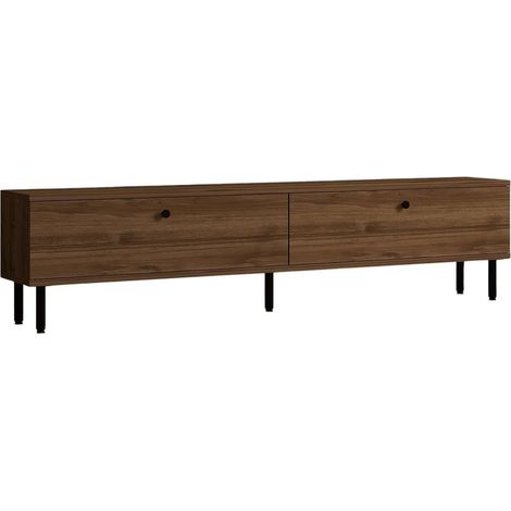Meuble TV en bois "Nantes" - 160 x 25 x 37 cm - Marron (1/4)