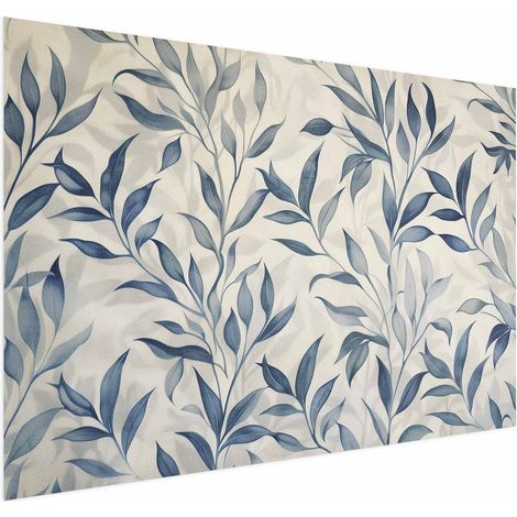 Poster – Ein zartes botanisches Motiv mit blauen Blättern