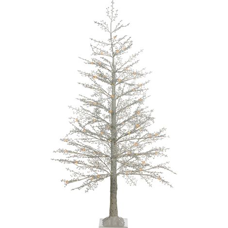 Albero di Natale Artificiale da interno e da esterno Luci LED Stile Interni Moderni Pre-Illuminato 180 cm Bianco Suontee (1/5)