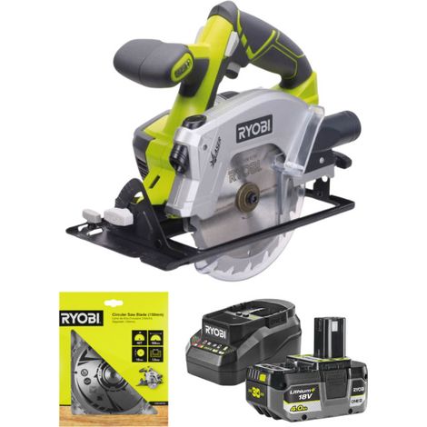 Scie circulaire RYOBI 18V One+ RWSL1801M - 150 mm - Batterie 4,0Ah et chargeur - Seconde lame 150 mm 40 dents (1/5)
