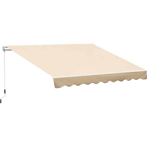 TENDA SOLE BALCONE BARRA QUADRA AVVOLGIBILE RULLO 4x2,5 MT BEIGE TENDE 4803