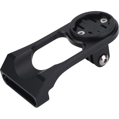 Support de potence pour vélo avec rallonge pour ordinateur et caméra sportive (noir) (1/5)