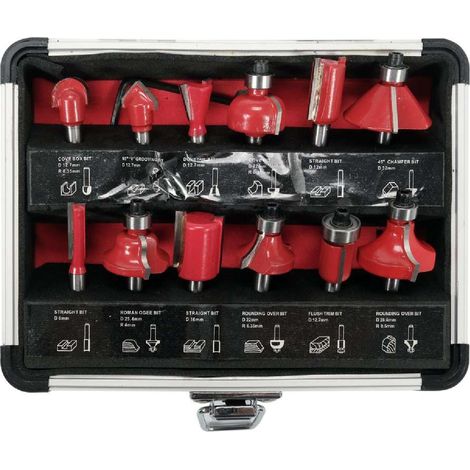 juego de fresas para fresadora Yato yt-68006 12 piezas aluminio