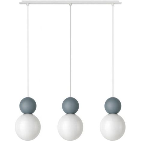 Lampadario moderno top light cottage 1228 s3 r g9 led vetro metallo, colore blu