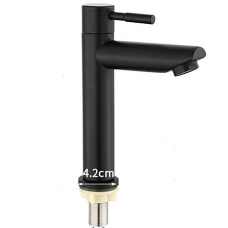 ZOLGINAH Robinet de salle de bain en acier inoxydable noir mat (1/3)