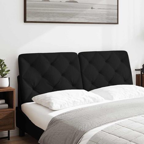 Coussin de tête de lit noir 120 cm tissu CFW17881 (1/5)