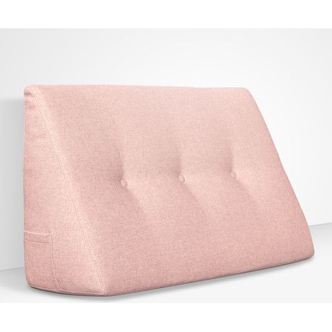 EVERGREENWEB - Cuscino da Lettura ergonomico, Cuscino Schienale a Cuneo per Letto e Divano Cuscino Per gambe Testata letto Misura 45x26 cm Colore Rosa 100% Made in Italy CHILL PILLOW (1/5)