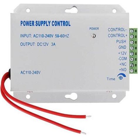 CCYKXA Zutrittskontroll-Netzteil K80 DC 12V 3A AC 110-240V Netzschalter für alle Arten von Schlössern (1/3)