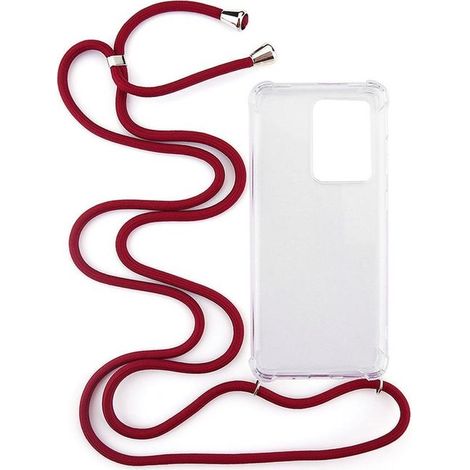 Coque arrière souple avec cordon pour Samsung Galaxy S20 Ultra - Rouge foncé - Étui de protection (1/4)
