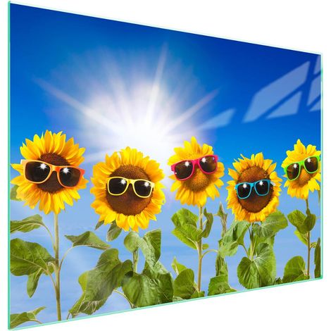 Protection de plaque de cuisson en verre 70x52 cm, motif floral (1/5)