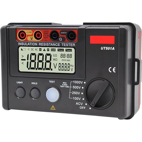 UT501A Testeur de Résistance D'Isolement 1000V Mégohmmètre 5GΩ Ohmmètre Ohmmètre Numérique Professionnel Mégomètre Électrique (1/5)