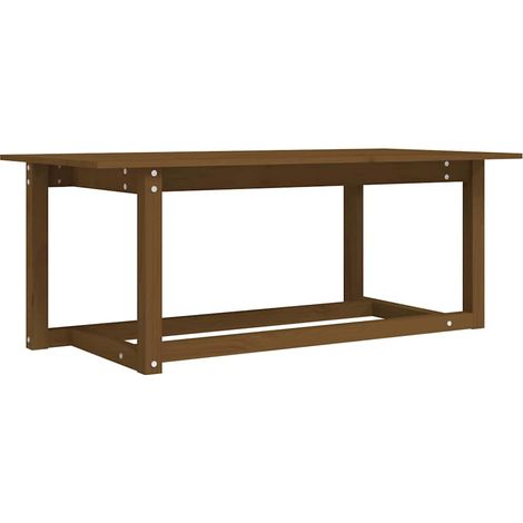 Maison Exclusive - Mesa de centro madera maciza de pino marrón mi (1/5)