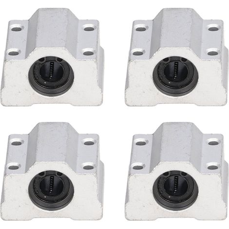 4 pièces SCS8UU Bloc de glissement à billes linéaires en alliage d'aluminium pour machine CNC, alésage de 8 mm (1/5)