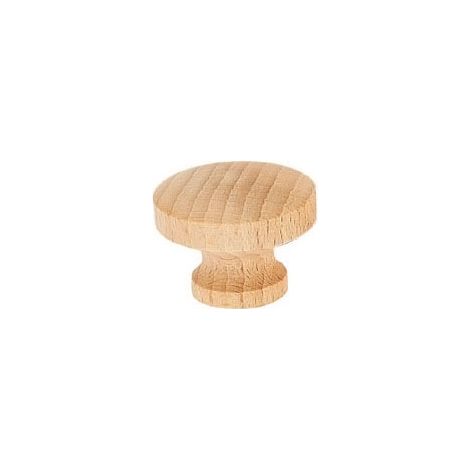 Bouton bois - Diamètre : 30 mm - Hauteur : 25 mm - Essence : Hêtre - Insert : Avec - FOSUN