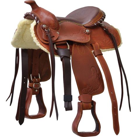 8", Marron: Selle Western Pony
