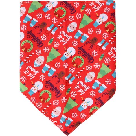 Serviette De Fête Pour Animaux - Serviette Triangulaire Pour Chien Et Chat - Accessoire De Déguisement De Noël - 1 Pièce (1/3)