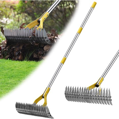Scarificateur Manuel Réglable – Manche 114 cm, Lame 38 cm – Aération Et Ameublissement Du Sol – Élimine Le Feutre De Gazon Pour Pelouse Et Jardin Outils Jardinage Rateau Jardin (1/5)