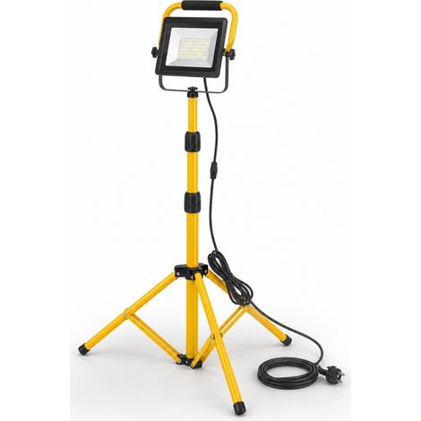 Projecteur LED 50W sur Trépied Étanche pour Chantier 5 m (1/5)