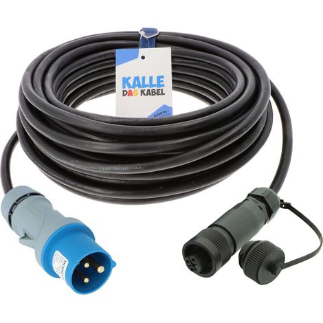 Kalle Landanschlusskabel CEE 230V 16A 2,5mm² Philippi Kupplung RS692 IP44 20 Meter