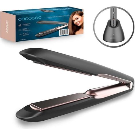 Cecotec Plancha del Pelo Inalámbrica Bamba RitualCare Liberty Pro. Autonomía de 50 Mins, Revestimiento de Cerámica