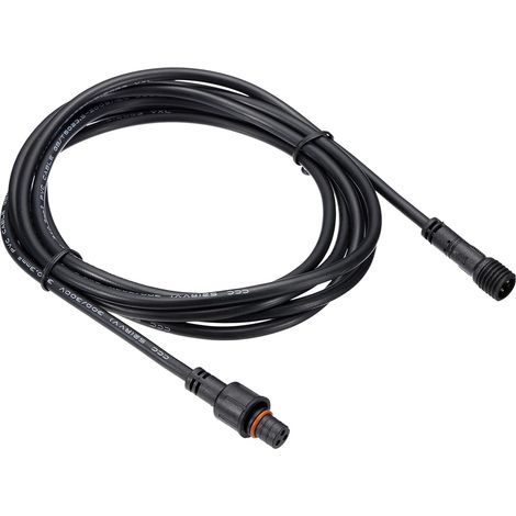 Câble d'Extension 3 Broches de 6,56 Pieds, 22AWG, IP67 Noir (1/5)