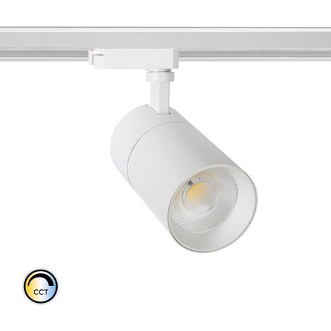 Faretto LED Binario Monofase 30W Regolabile Mallet CCT Selezionabile Bianco (1/5)