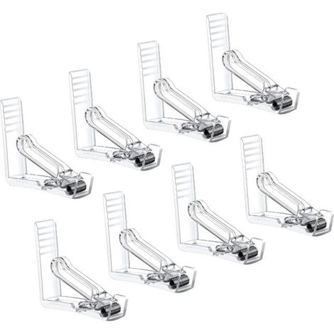 Pince Nappe Lot de 8 Nappe avec Clip à Ressort-Pince Nappe Exterieur en Plastique avec Attache Durable et Solide Pince Transparent (1/5)