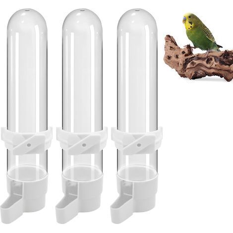 3 Distributeur D'eau Oiseau, Automatique, Plastique, 120ML, Pour Cage Perroquets Perruches (1/5)