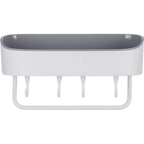 Étagère douche murale ventouses, rangement salle de bain sans perçage (1/5)