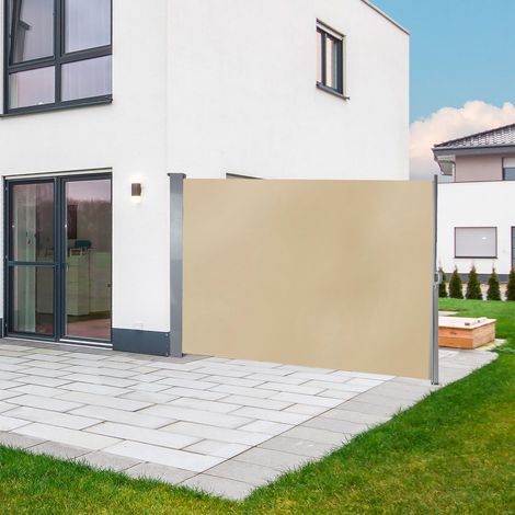 Seitenmarkise Seitenrollo Sichtschutz Windschutz Markise 180 x 300 cm Beige (1/5)