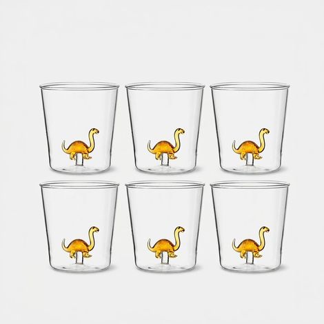 Set de 6 verres design en verre Made in Italy Brontosaurus (1/2)