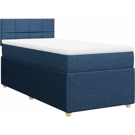 Maison Exclusive - Giroletto a Molle con Materasso Blu 80x200 cm inTessuto