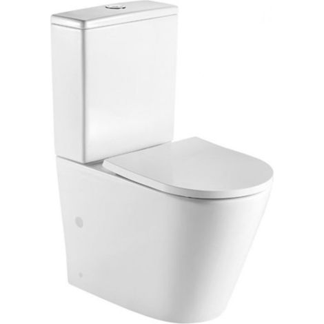 Ensemble Cuvette WC sans bride Rimless à poser ZINA - avec abattant et réservoir