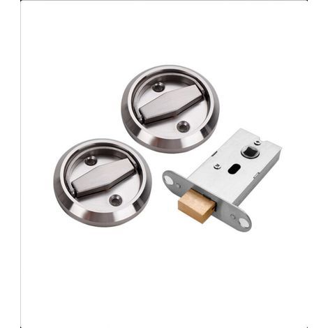 Verrou de porte rond en acier inoxydable 304, pour chambre à coucher, cuisine, salle de bain, buanderie (1/4)