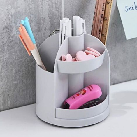 Organizador de escritorio, portalápices multifuncional, caja de almacenamiento, organizador de lápices, artículos de papelería, portalápices, caja para bolígrafos (1/4)