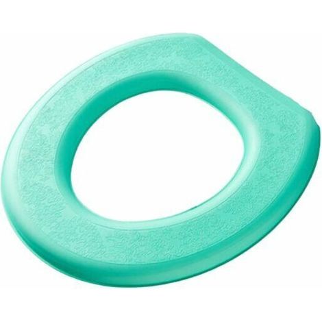 Pack of Waterproof EVA Foam Toilet Seat Cushion Washable Pasty Toilet Seat Pad Mat O Shape Green
