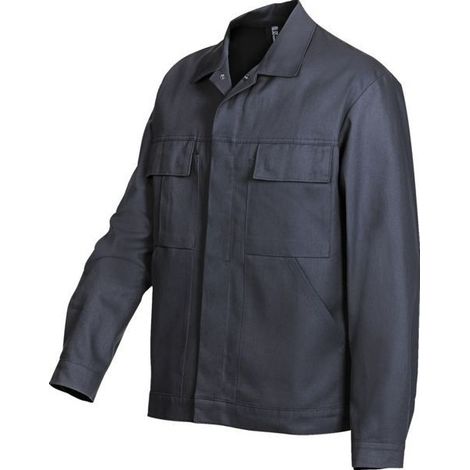 Blouson De Travail Plasto Coton Bleu Roi Confort Et Robustesse En 100% Coton Pour Le Travail. - Plasto