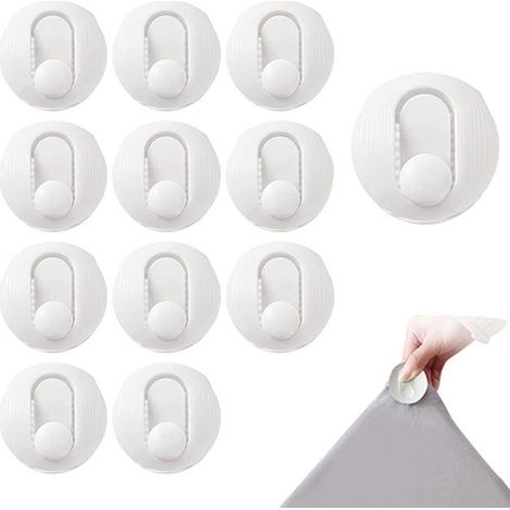12 Pièces Attaches de Couette, Clips de Housse Couette, Clip de Couette, Clip Housse de Couette, Pince à Pince pour Drap Couette, pour Draps (1/5)