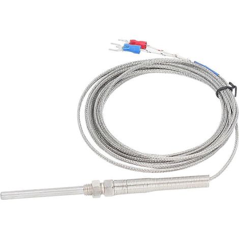 Capteur de température à thermocouple type K BERM, sonde blindée de 50mm, câble de 5 mètres, détecteur précis et fiable pour mesure industrielle, jauge de haute sensibilité (1/5)