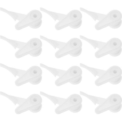 Lot de 12 clips de fixation pour plafonniers, en plastique, pour abat-jour. Installation facile et sécurisée. Idéal pour l'éclairage domestique. (1/4)