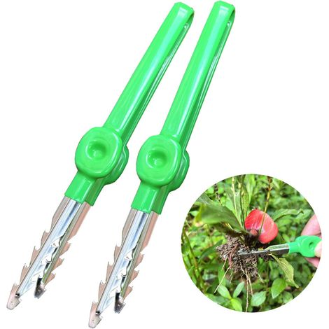 Lntyq Stück tragbare Gartenpinzetten aus Edelstahl, multifunktionales Pflanzwerkzeug für die Pflanzenpflege im Garten und die Pflege von Sukkulenten, leicht und einfach zu verwenden