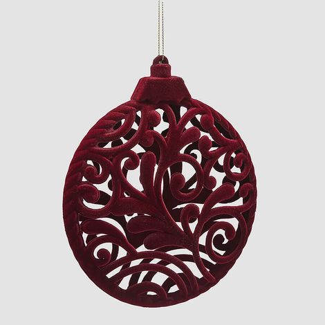 EDG Decorazione Medaglione Velvelt In Velluto Bordeaux
