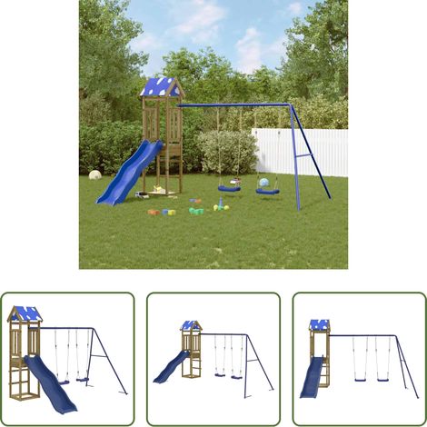 vidaXL Kletterturm für Kinder -  Spielturm Imprägniertes Kiefernholz (1/5)