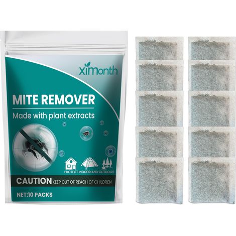 Sac anti-acariens naturel aux extraits de plantes, sachet anti-mites pour lit, canapé et maison, élimination des acariens, 2 pièces (1/5)