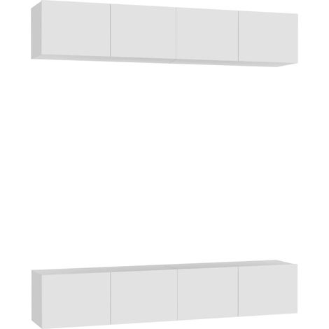 Maison Exclusive - TV-Schränke 4 Stk. Weiß 80x30x30 cm Holzwerkst