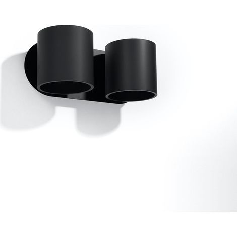 Lampada da parete Orbis 2 G9 nera in alluminio Sollux SL.0660 (1/5)